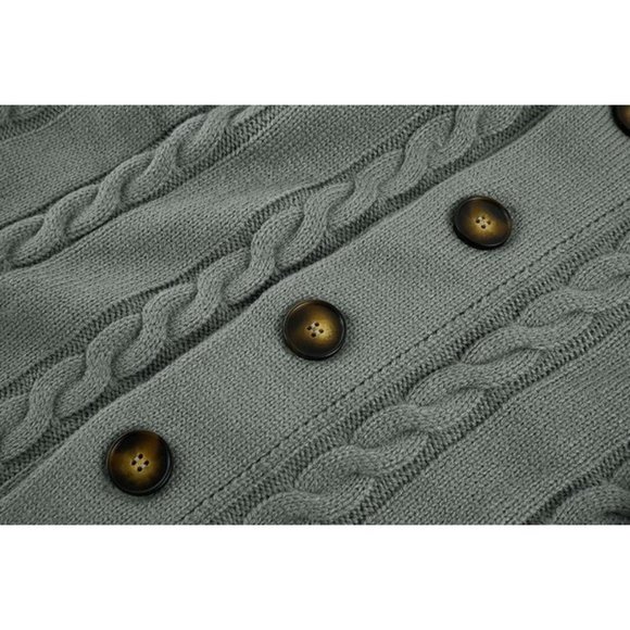 men's Cardigan Sweater Button Down - Grey - Picture 3 of 7